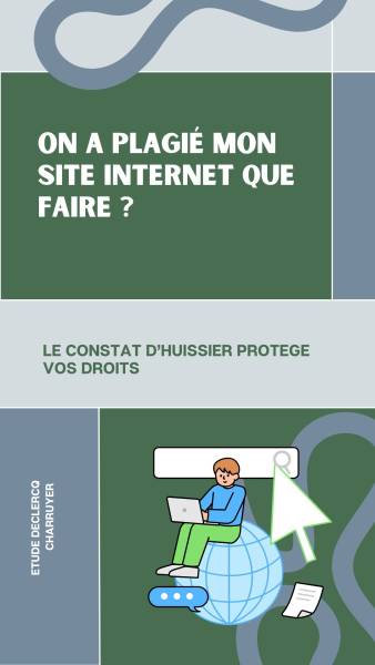 Constat sur site internet pour plagiat par Declercq Charruyer