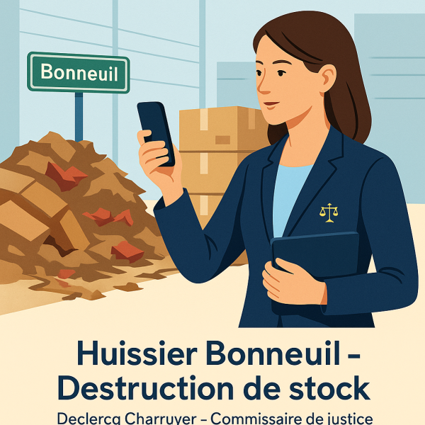 Faire constater la perte de marchandise par un huissier de justice compétent à Bonneuil