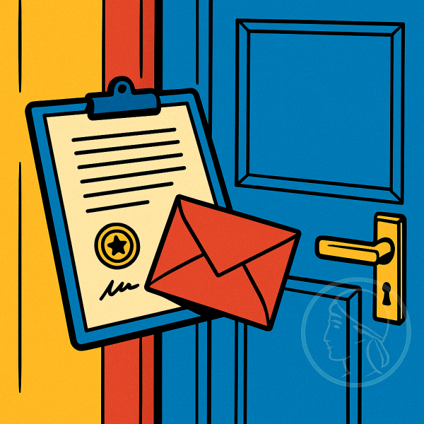 Dépôt de document par huissier de justice à mon domicile