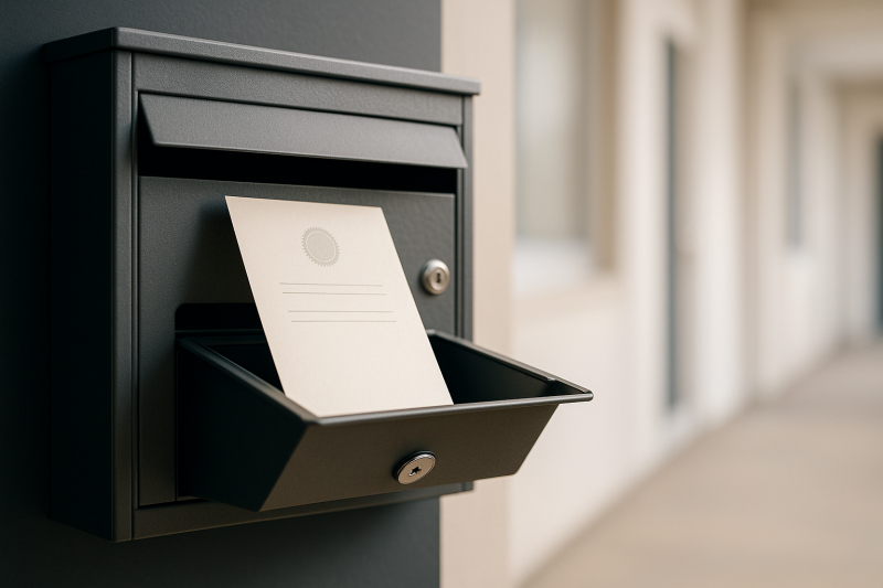 J'ai trouvé un acte d'huissier de justice dans ma boite aux lettres